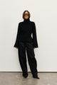 MAISIE KNIT TURTLENECK - BLACK