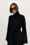 MAISIE KNIT TURTLENECK - BLACK
