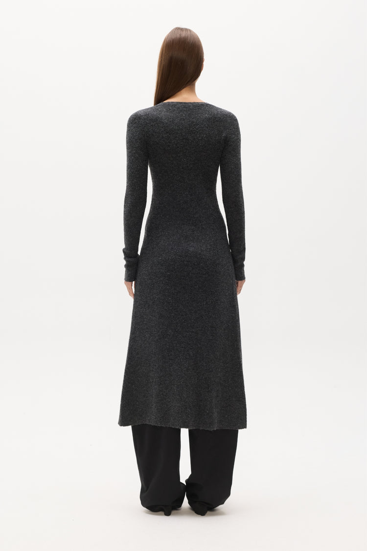 MARGAUX KNIT DRESS - CHARCOAL