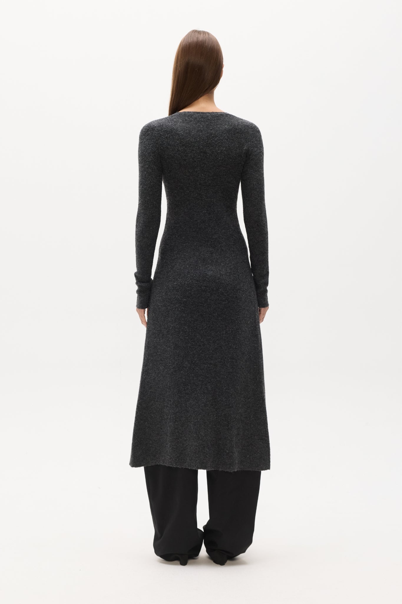 MARGAUX KNIT DRESS - CHARCOAL