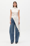 MAYA ASYMMETRY TOP - IVORY