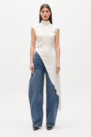 MAYA ASYMMETRY TOP - IVORY
