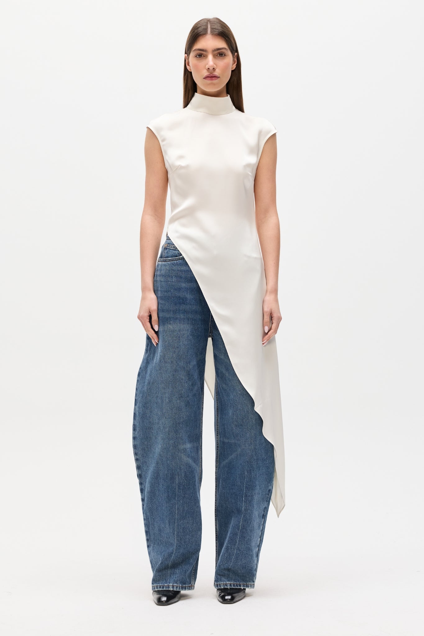 MAYA ASYMMETRY TOP - IVORY