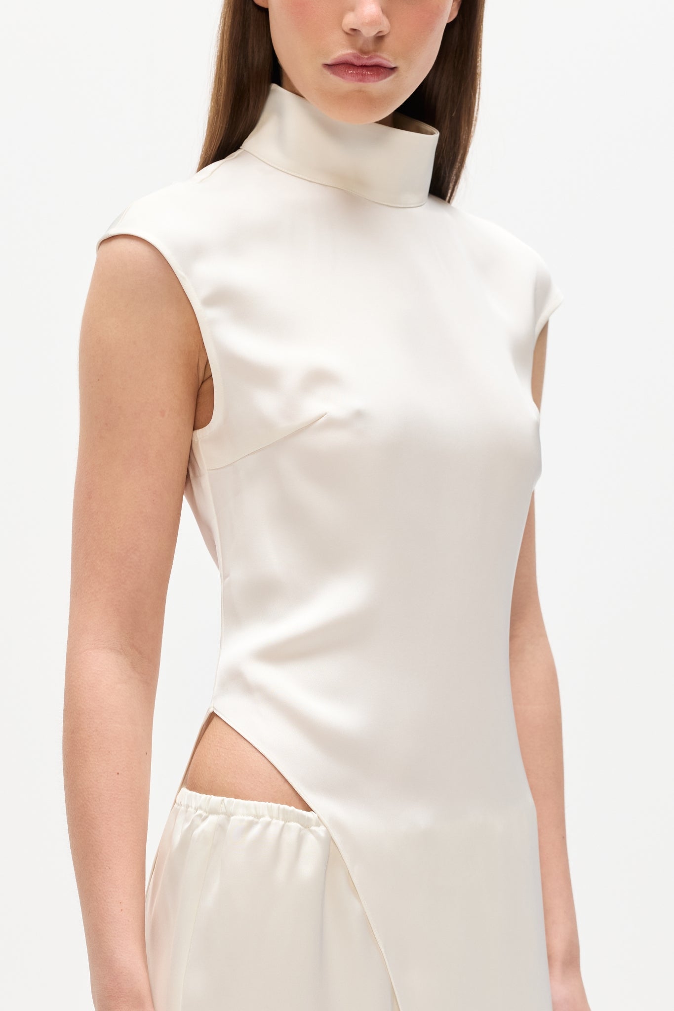 MAYA ASYMMETRY TOP - IVORY