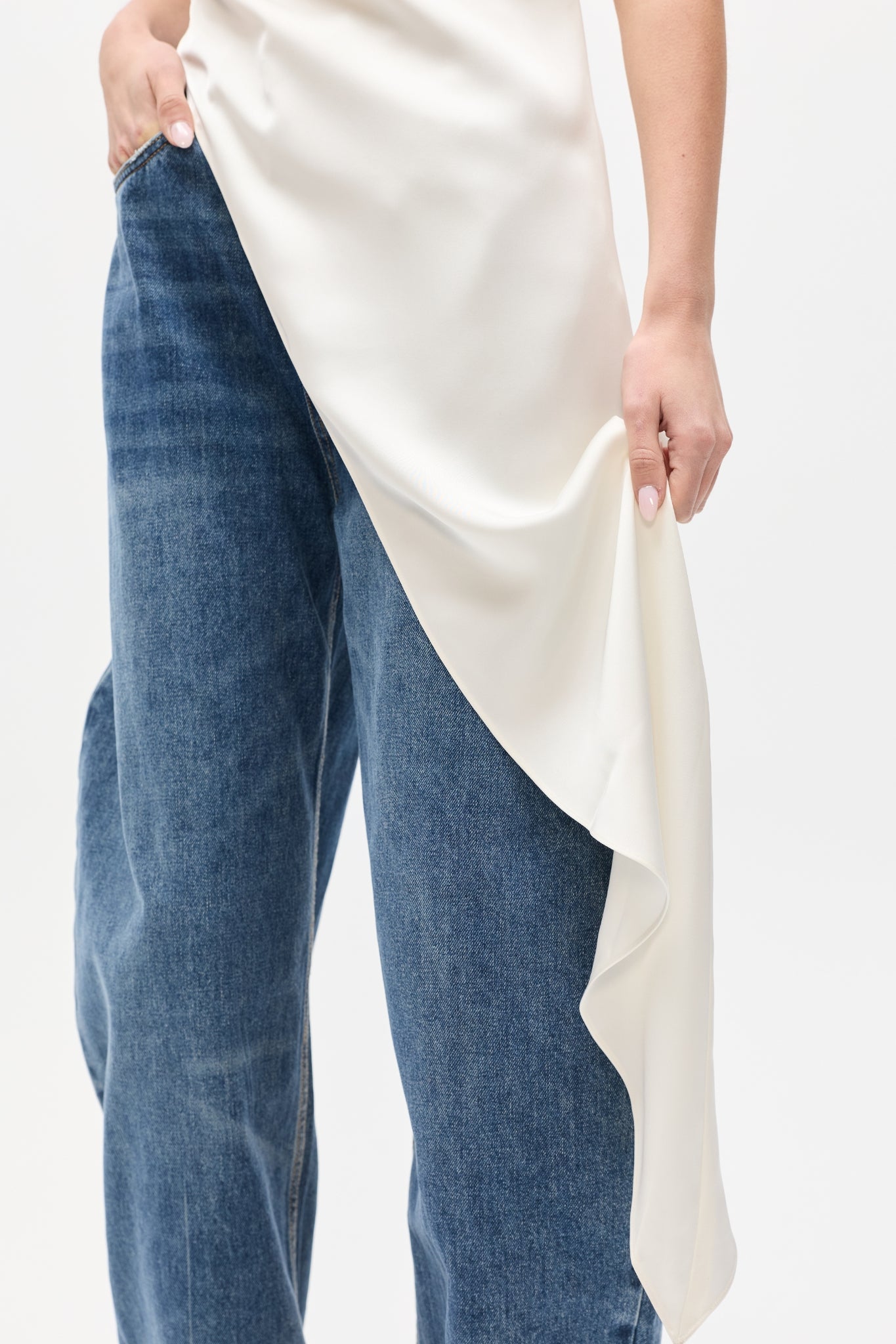 MAYA ASYMMETRY TOP - IVORY