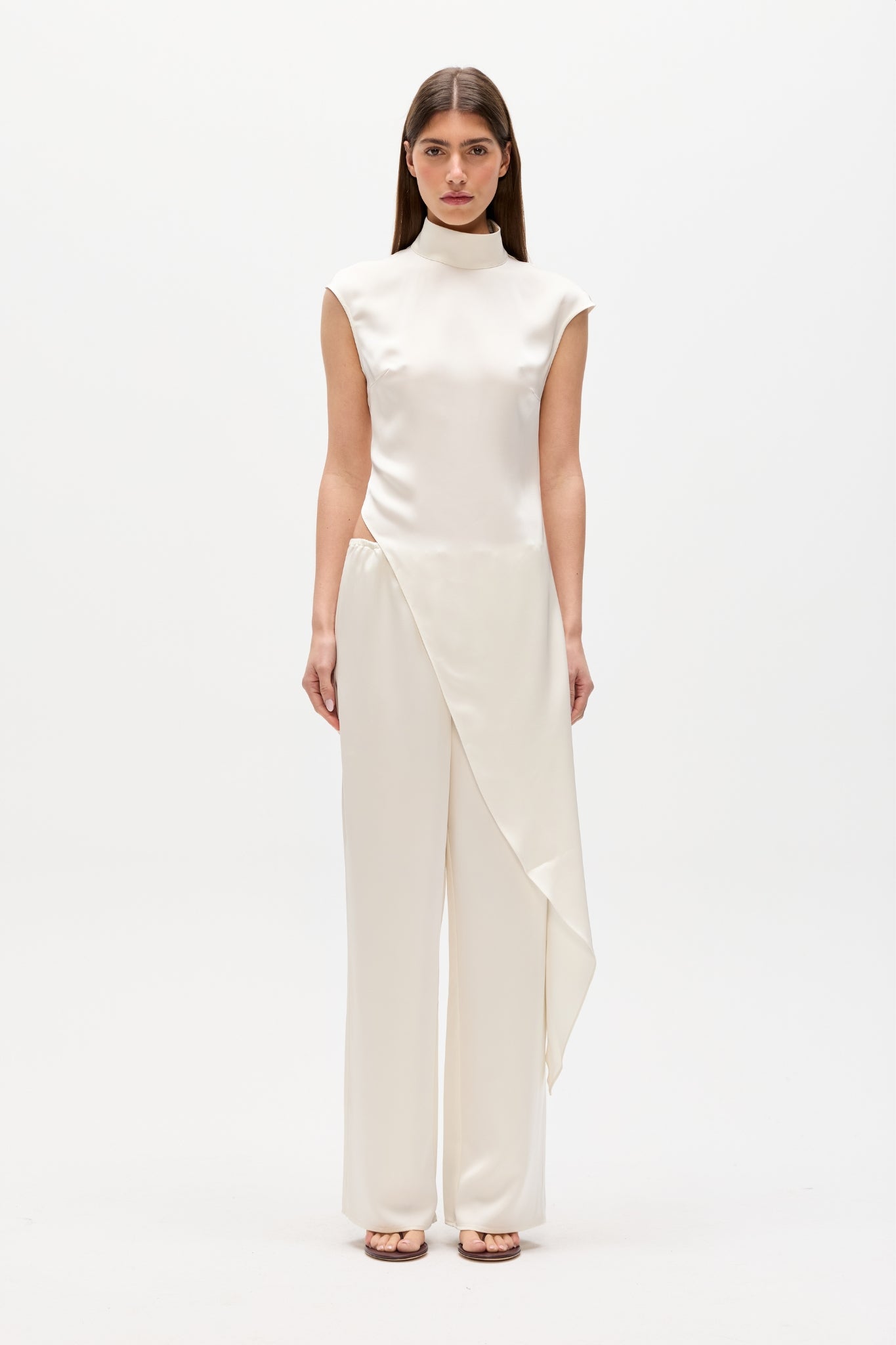 MAYA ASYMMETRY TOP - IVORY