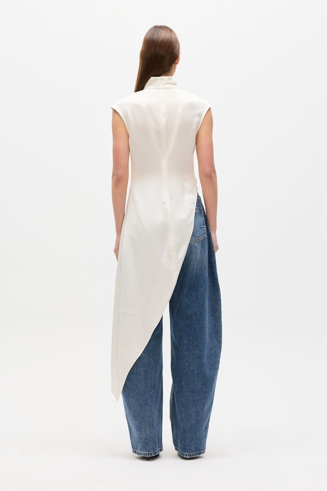 MAYA ASYMMETRY TOP - IVORY