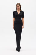 MIRANDA KNIT POLO - BLACK