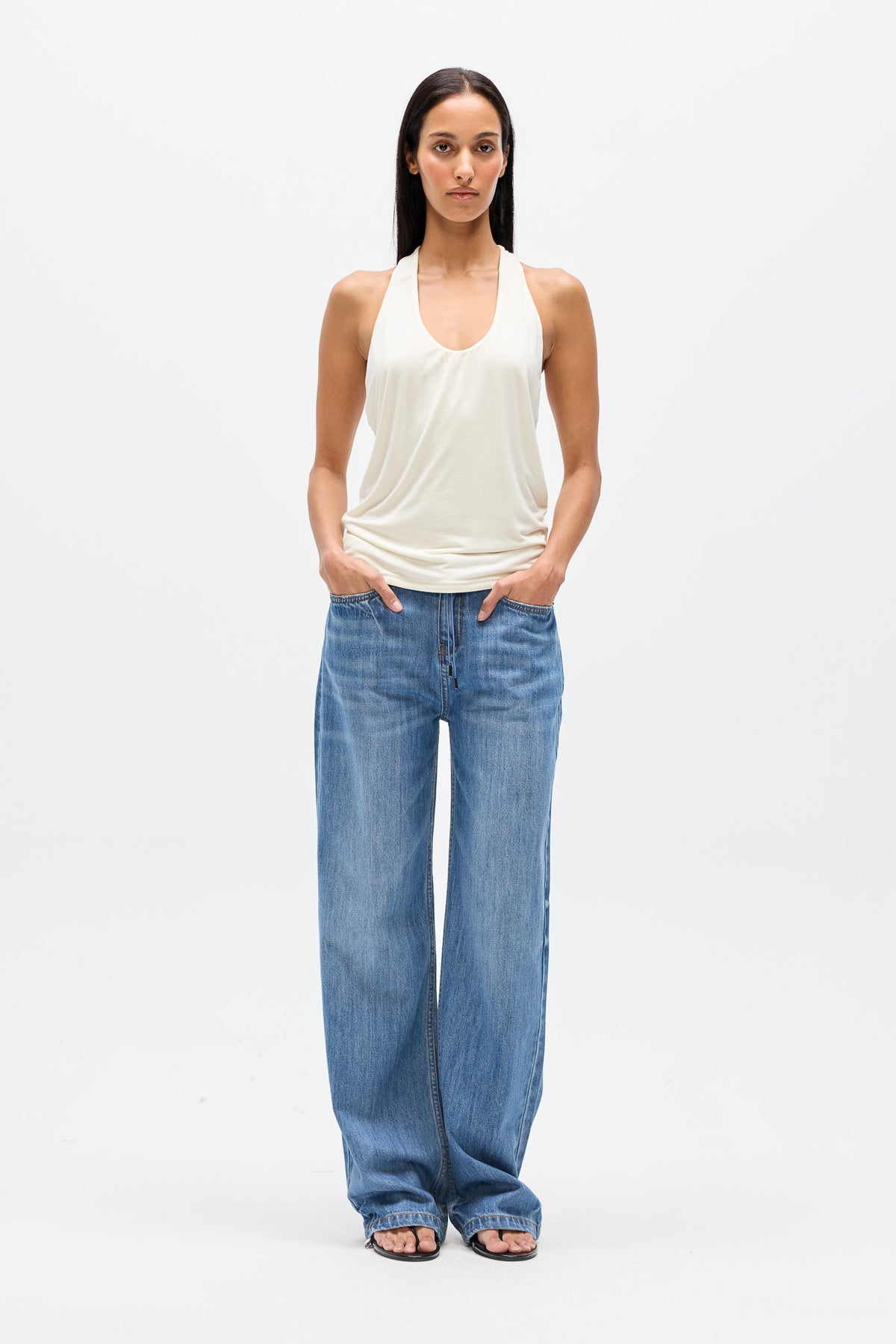MAJA RACER BACK TANK - WHITE