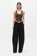 Matice Rib Scoop Neck Top in Cedar, view 1, Bayse Brand