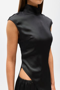MAYA ASYMMETRY TOP - BLACK
