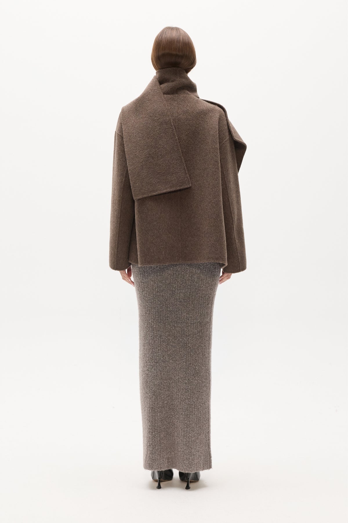 NOELLE SHORT COAT - DARK GREY