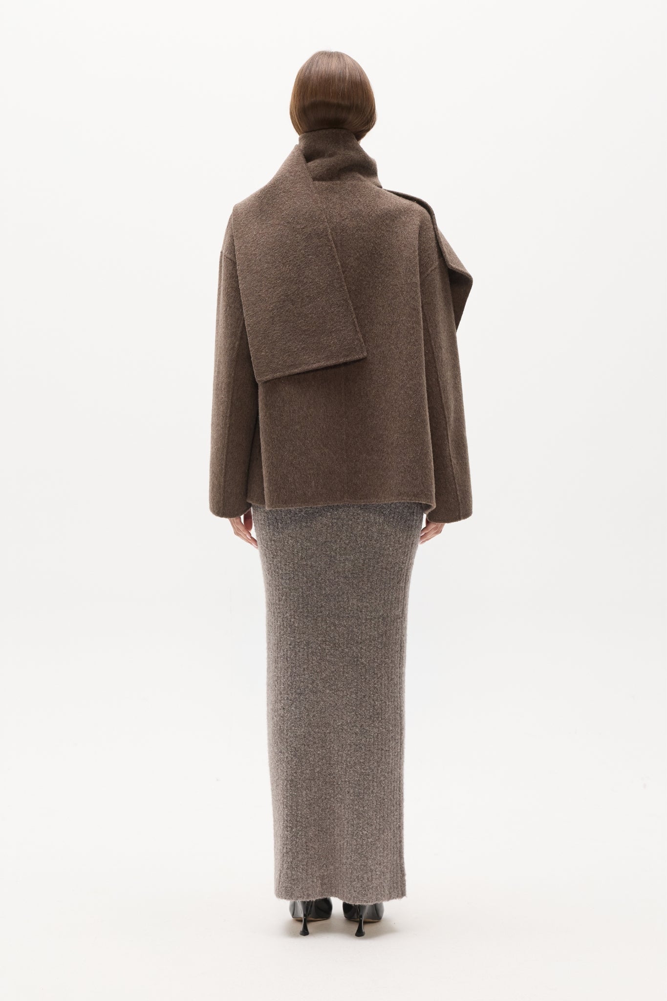 NOELLE SHORT COAT - DARK GREY