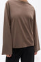PRIYA LONG SLEEVE TOP - BROWN
