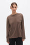 PRIYA LONG SLEEVE TOP - BROWN
