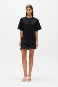 PHOEBE T-SHIRT MINI DRESS - BLACK