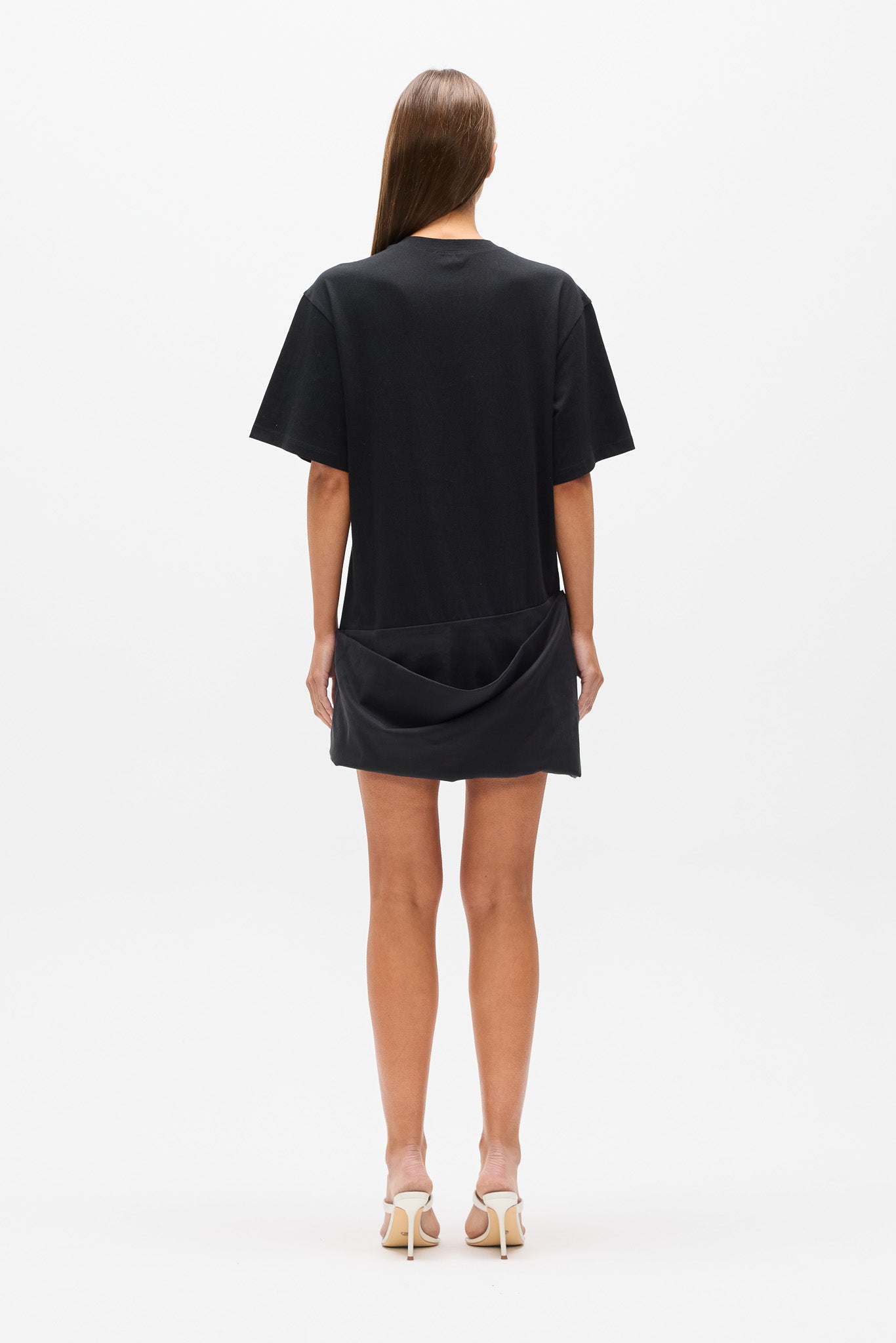 PHOEBE T-SHIRT MINI DRESS - BLACK