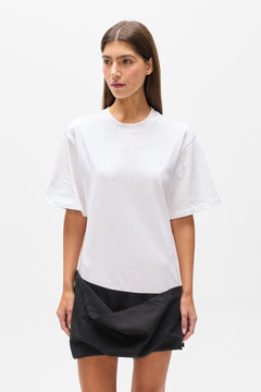 PHOEBE T-SHIRT MINI DRESS - WHITE