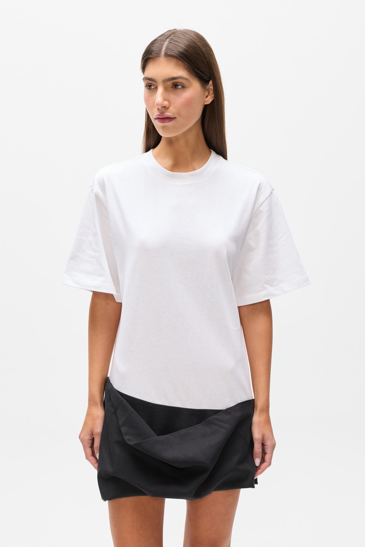 PHOEBE T-SHIRT MINI DRESS - WHITE