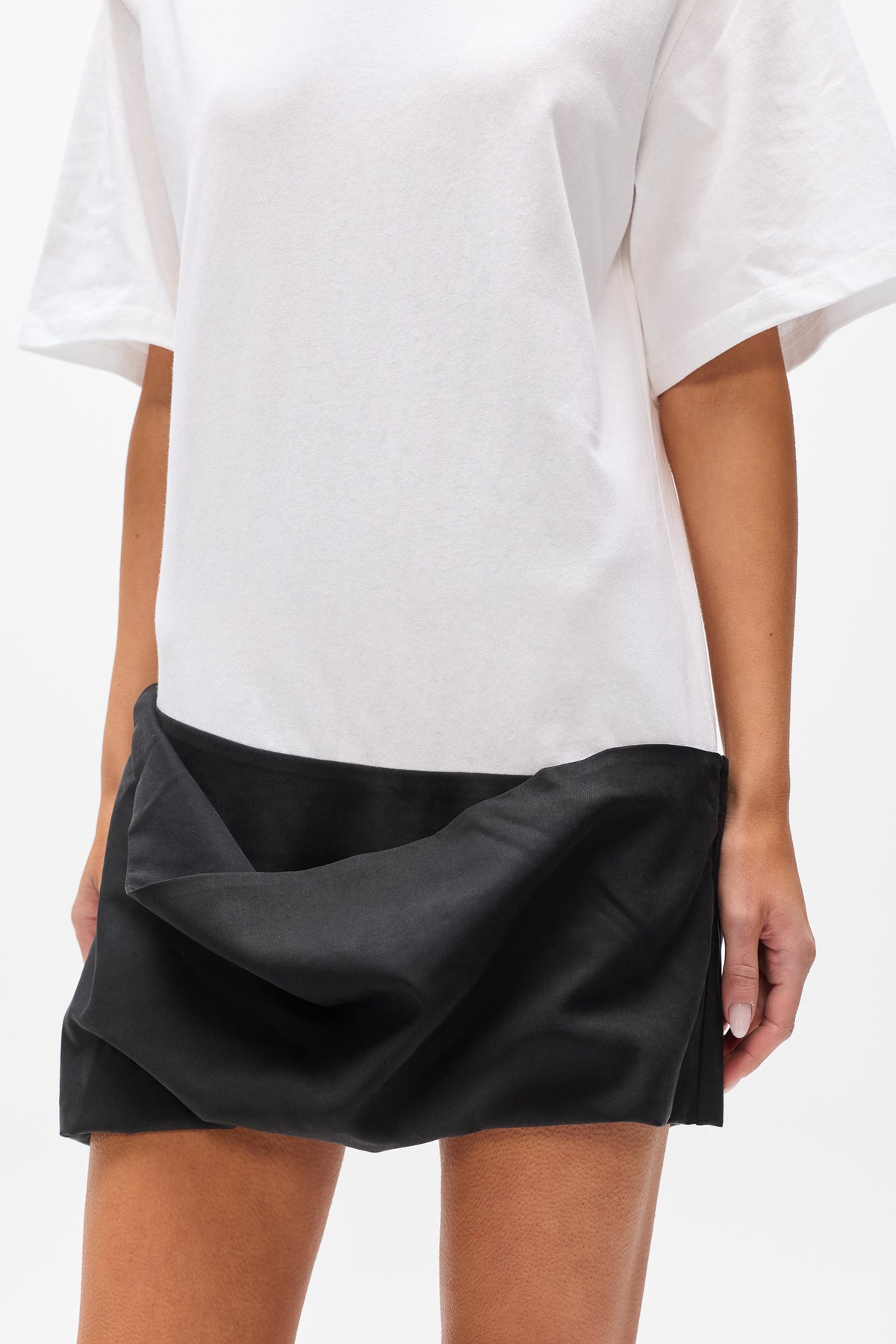 PHOEBE T-SHIRT MINI DRESS - WHITE