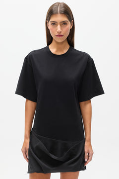 PHOEBE T-SHIRT MINI DRESS - BLACK