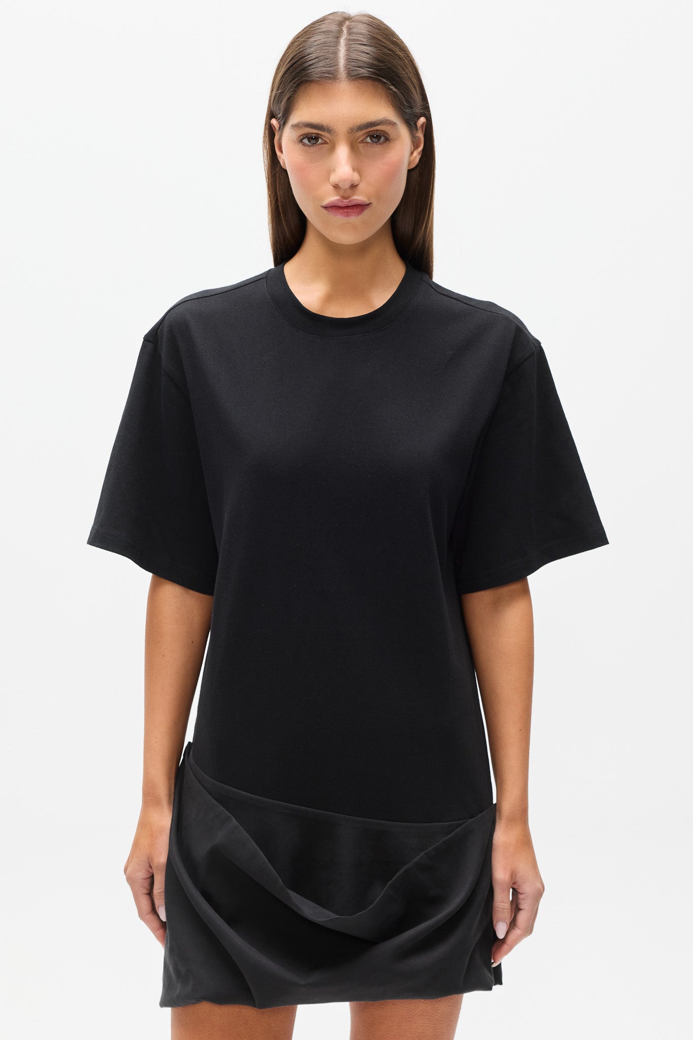 PHOEBE T-SHIRT MINI DRESS - BLACK