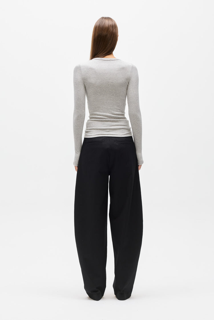 PIPER HENLEY TOP - GREY MARLE