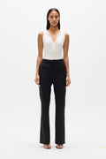 Rhys Tailored Straight Leg Pant in Black, view 1, Bayse Brand