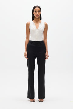 Rhys Tailored Straight Leg Pant in Black, view 1, Bayse Brand