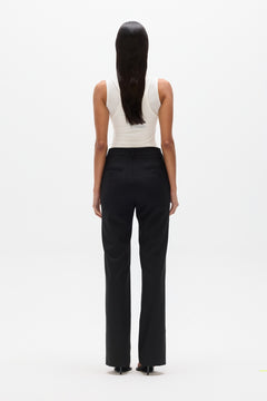 Rhys Tailored Straight Leg Pant in Black, view 4, Bayse Brand