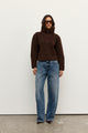 RIVA QUARTER ZIP - CHOCOLATE