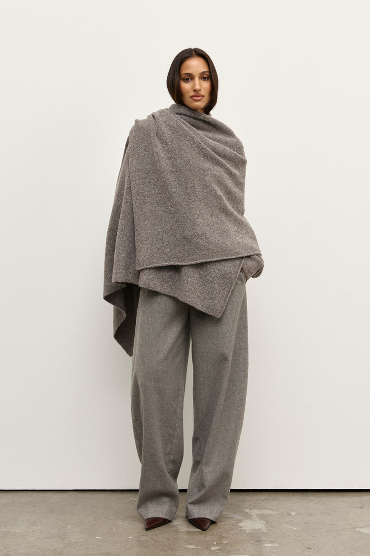 SOBA SCARF - BEIGE GREY
