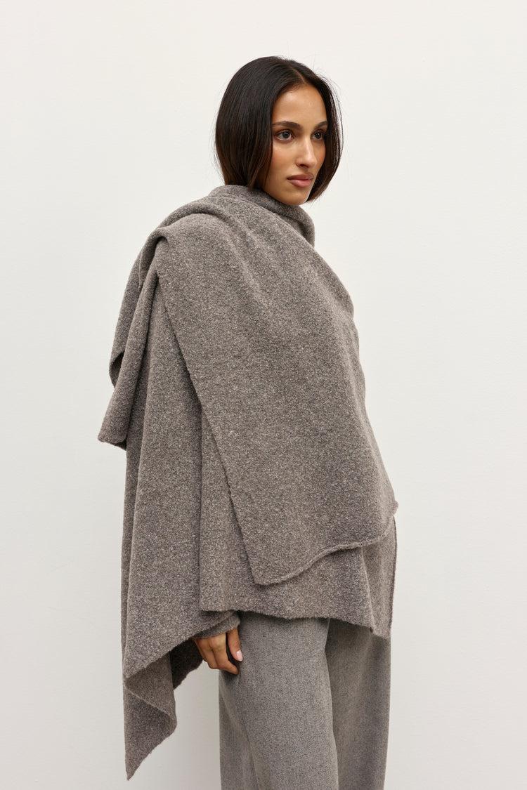 SOBA SCARF - BEIGE GREY