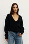 SONIA V NECK - BLACK
