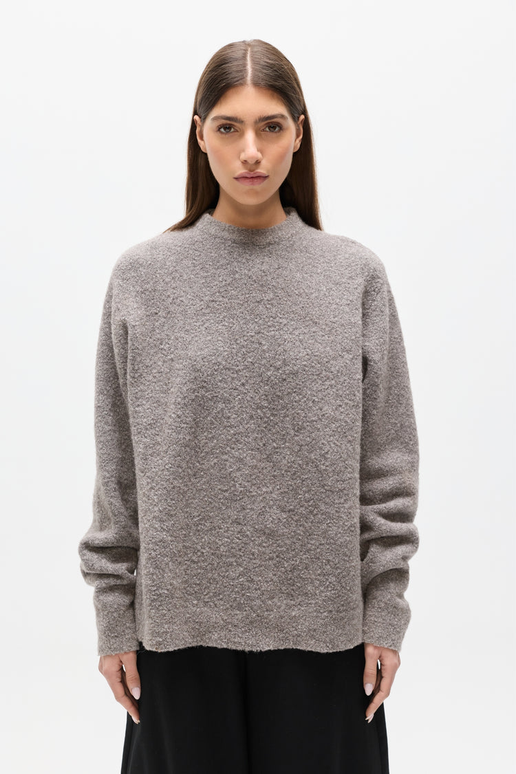 STELLA CREW NECK - BEIGE GREY