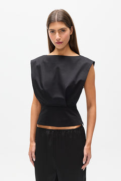 SHELLY TOP - BLACK