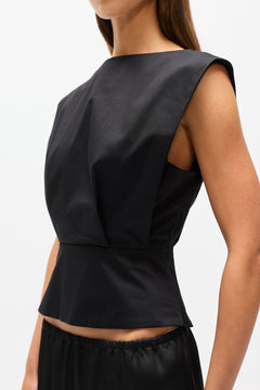 SHELLY TOP - BLACK