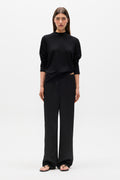 SOHO RAGLAN LONG SLEEVE TOP - BLACK
