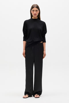 SOHO RAGLAN LONG SLEEVE TOP - BLACK