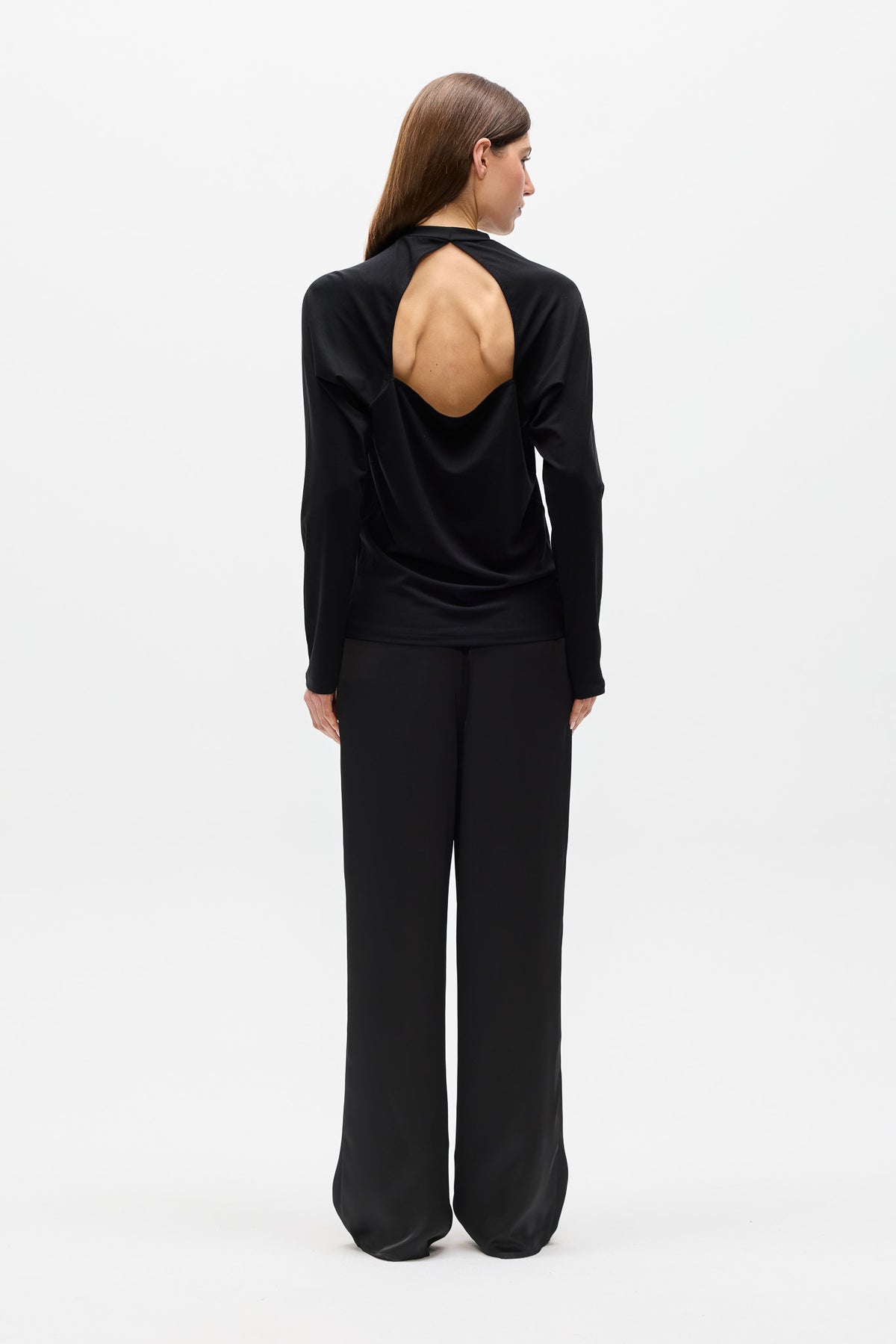 SOHO RAGLAN LONG SLEEVE TOP - BLACK