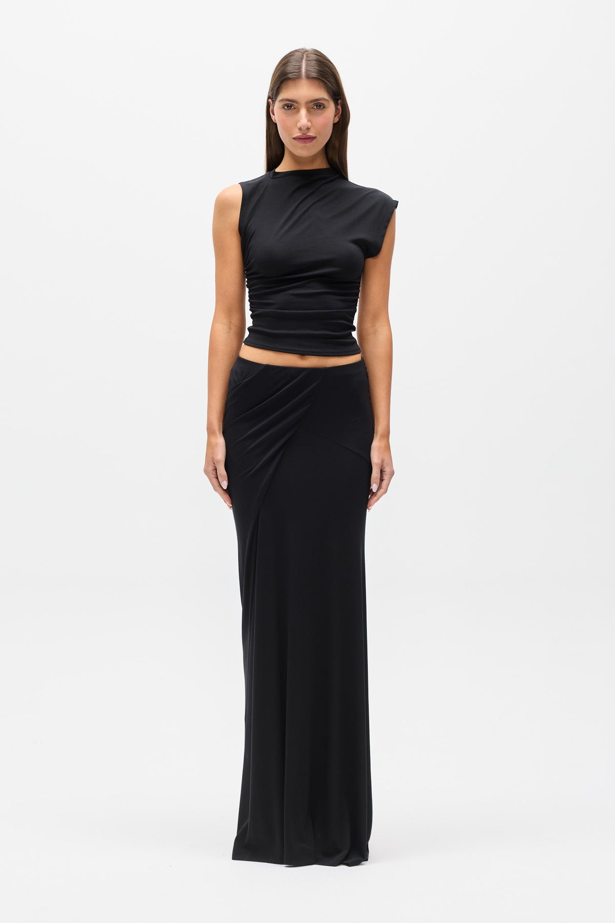 SYENRA MAXI SKIRT - BLACK