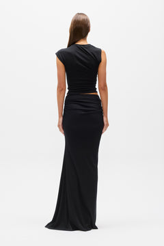 SYENRA MAXI SKIRT - BLACK