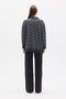 TINA KNIT POLO - GREY STRIPE