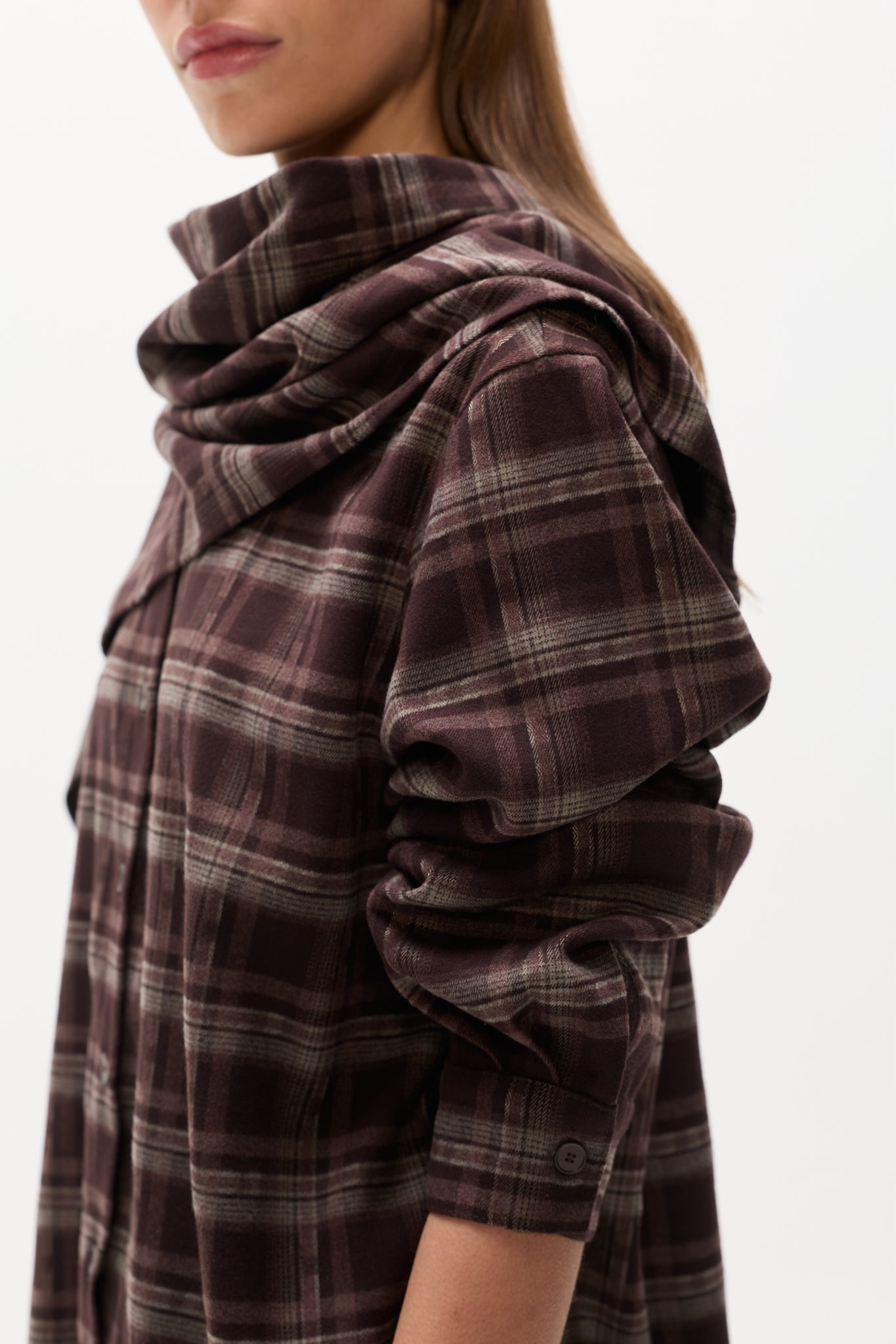 VAUGHN CAPE SHIRT - PLAID