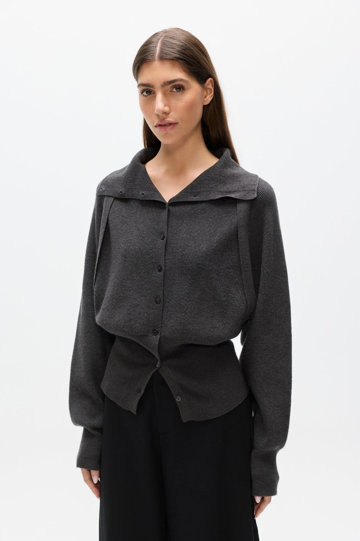 VIOLETTE KNIT CARDIGAN - BLACK
