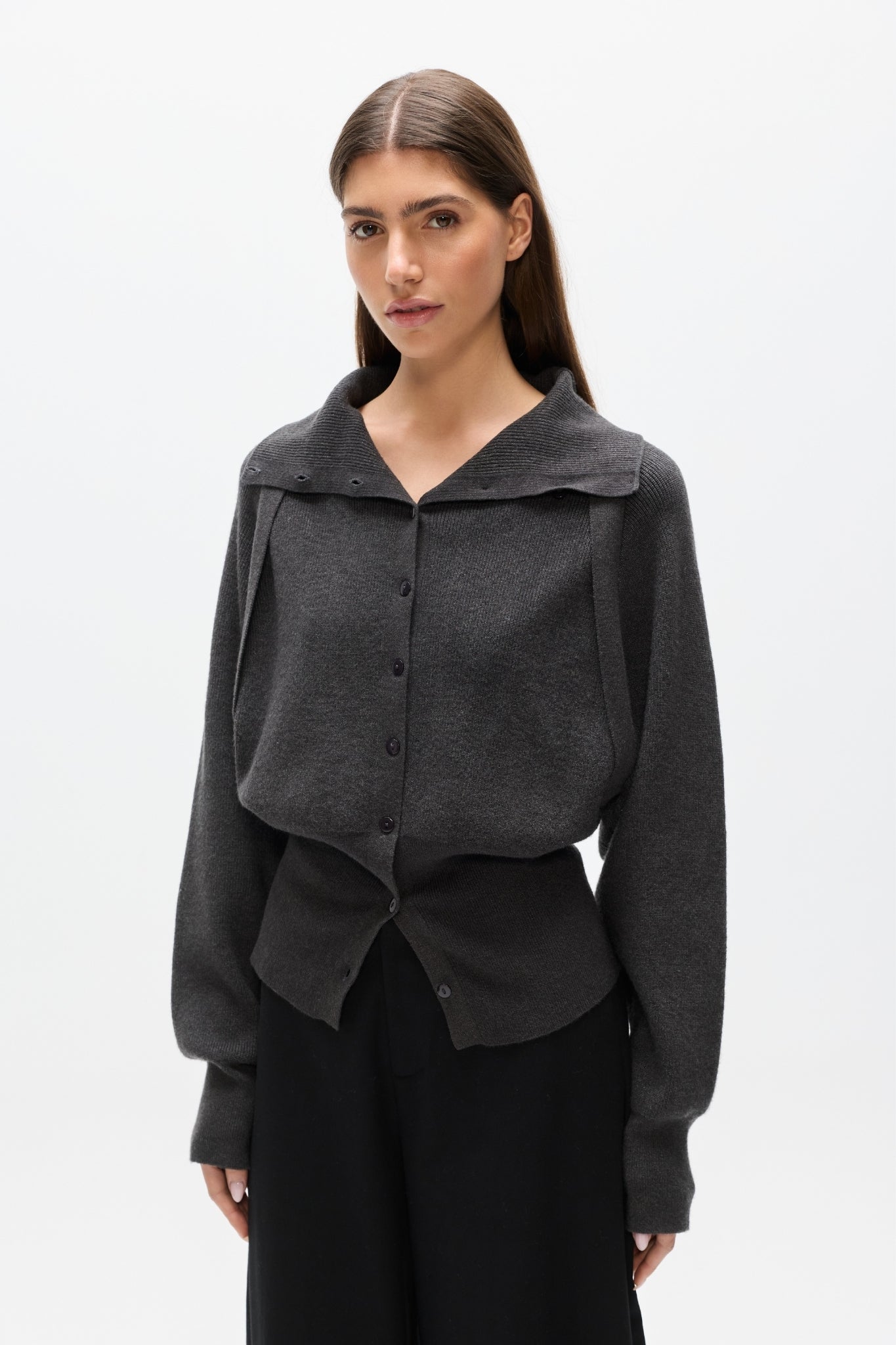 VIOLETTE KNIT CARDIGAN - BLACK