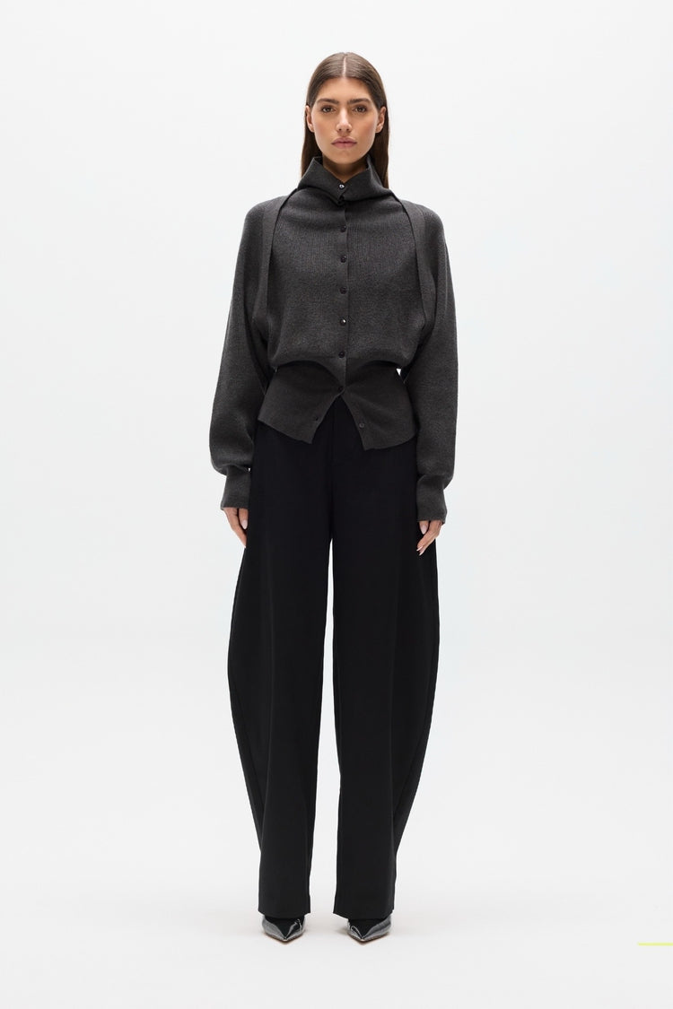 VIOLETTE KNIT CARDIGAN - BLACK