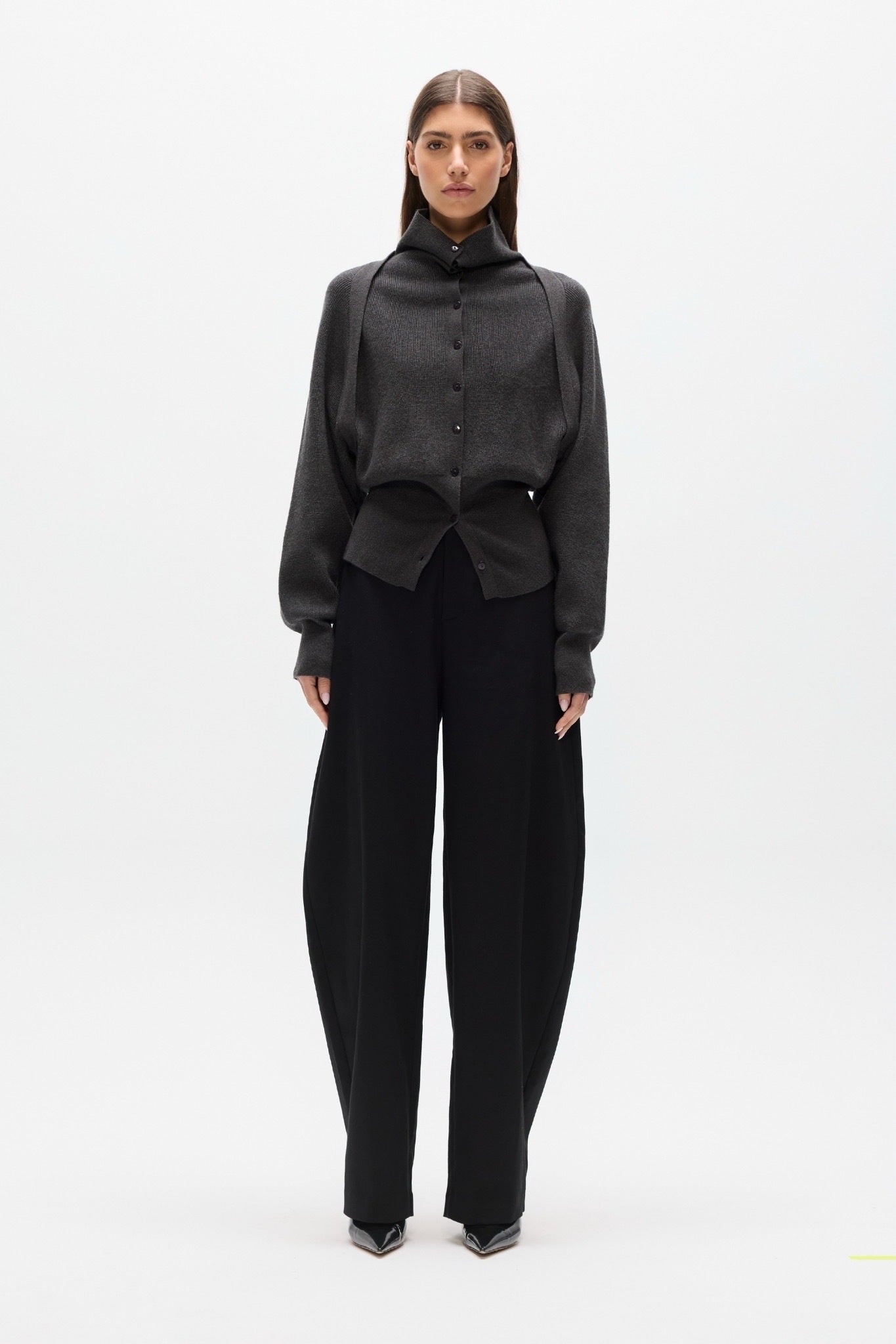 VIOLETTE KNIT CARDIGAN - BLACK