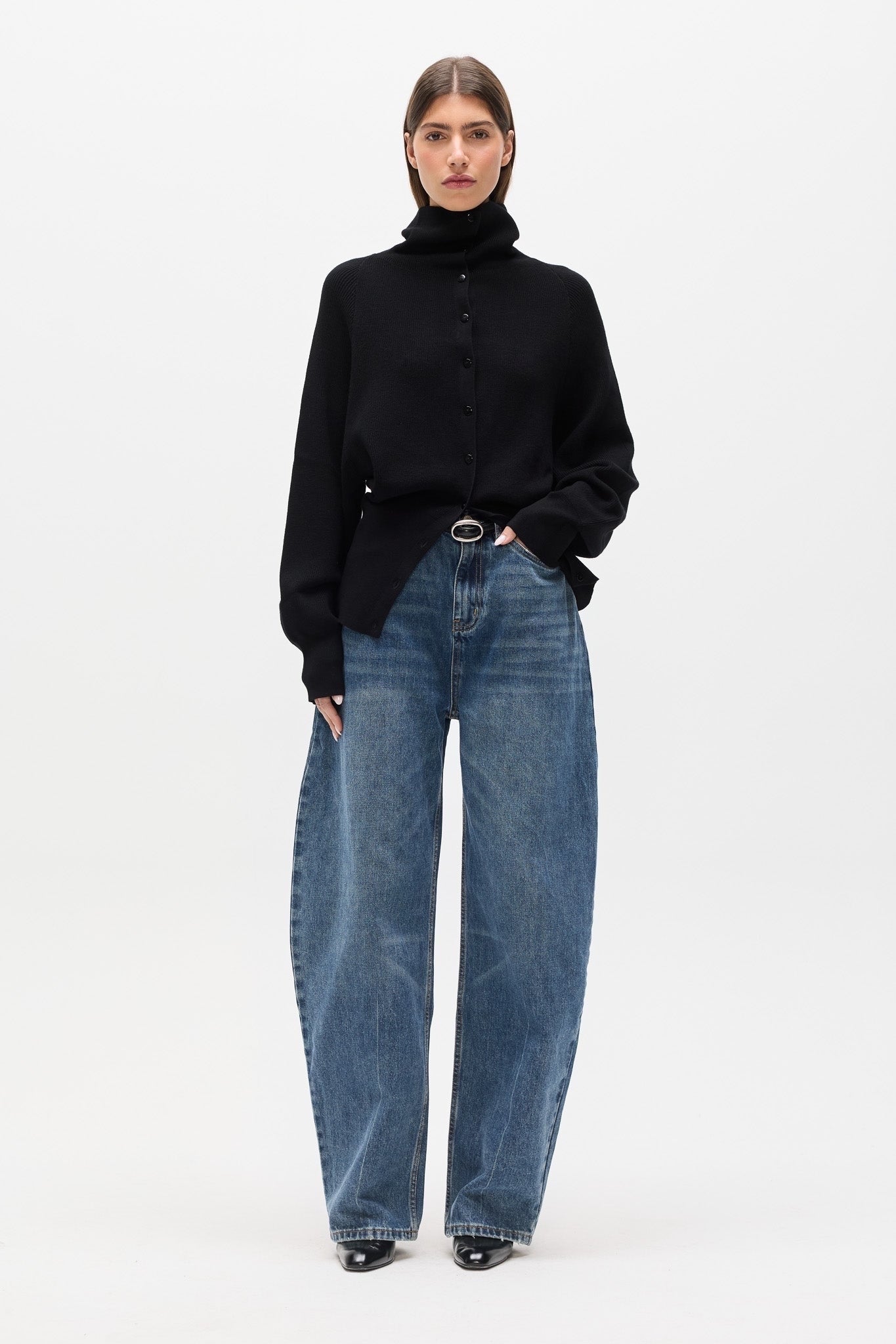 VIOLETTE KNIT CARDIGAN - BLACK