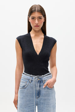 WOOSTER TOP - HEATHER GREY